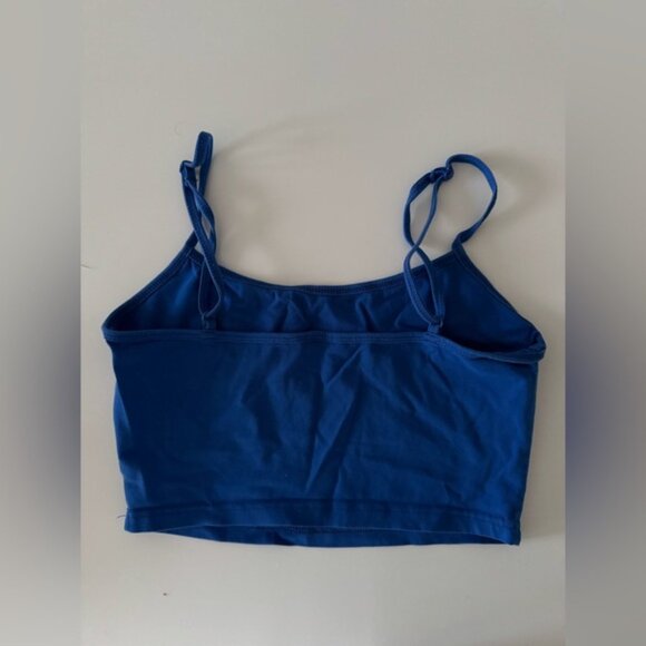 SHEIN EZWEAR SOLID CROP CAMI TOP ROYAL BLUE SIZE SMALL BARELY WORN - Picture 5 of 7